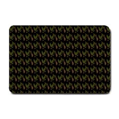 Fern Pattern 2 Black Small Doormat  by violetheavensky