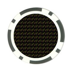 Fern Pattern 2 Black Poker Chip Card Guard