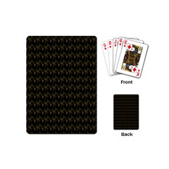 Fern Pattern 2 Black Playing Cards Single Design (mini)