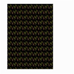 Fern Pattern 2 Black Large Garden Flag (two Sides) by violetheavensky