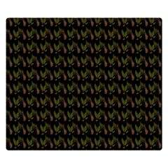 Fern Pattern 2 Black Double Sided Flano Blanket (small)  by violetheavensky