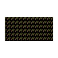 Fern Pattern 2 Black Yoga Headband by violetheavensky