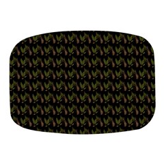 Fern Pattern 2 Black Mini Square Pill Box by violetheavensky