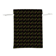 Fern Pattern 2 Black Lightweight Drawstring Pouch (s) by violetheavensky