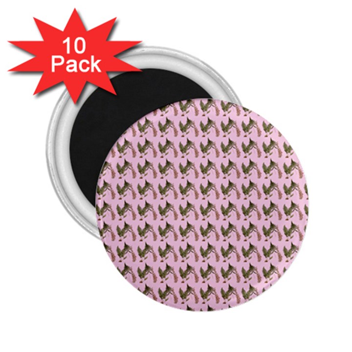 Fern Pattern 2 Pink 2.25  Magnets (10 pack) 