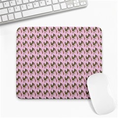 Fern Pattern 2 Pink Large Mousepads by violetheavensky