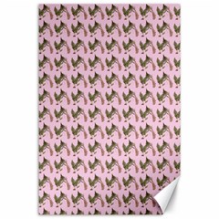 Fern Pattern 2 Pink Canvas 24  X 36  by violetheavensky