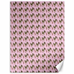 Fern Pattern 2 Pink Canvas 36  X 48  by violetheavensky