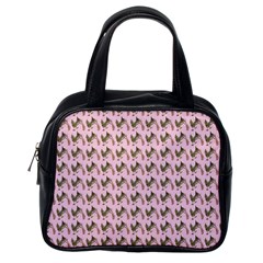 Fern Pattern 2 Pink Classic Handbag (one Side) by violetheavensky