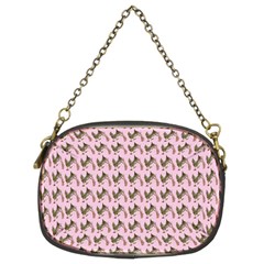 Fern Pattern 2 Pink Chain Purse (two Sides) by violetheavensky