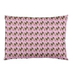 Fern Pattern 2 Pink Pillow Case by violetheavensky