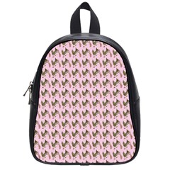 Fern Pattern 2 Pink School Bag (small) by violetheavensky