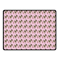 Fern Pattern 2 Pink Fleece Blanket (small) by violetheavensky