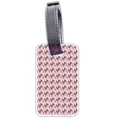 Fern Pattern 2 Pink Luggage Tag (two Sides) by violetheavensky