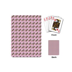 Fern Pattern 2 Pink Playing Cards Single Design (mini) by violetheavensky