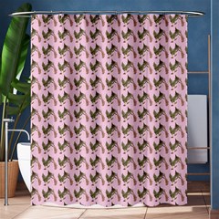 Fern Pattern 2 Pink Shower Curtain 60  X 72  (medium)  by violetheavensky