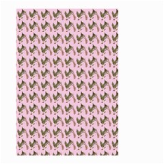 Fern Pattern 2 Pink Small Garden Flag (two Sides) by violetheavensky