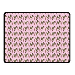 Fern Pattern 2 Pink Double Sided Fleece Blanket (small)  by violetheavensky