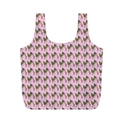 Fern Pattern 2 Pink Full Print Recycle Bag (m) by violetheavensky