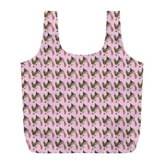 Fern Pattern 2 Pink Full Print Recycle Bag (l) by violetheavensky