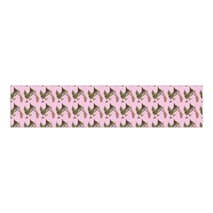 Fern Pattern 2 Pink Velvet Scrunchie by violetheavensky