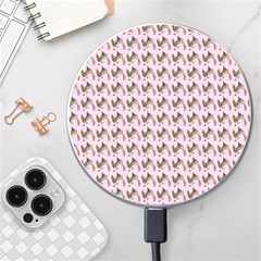 Fern Pattern 2 Pink Wireless Charger by violetheavensky