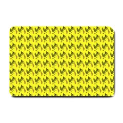 Fern Pattern 2 Yellow Small Doormat  by violetheavensky