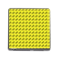 Fern Pattern 2 Yellow Memory Card Reader (square 5 Slot) by violetheavensky