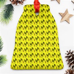 Fern Pattern 2 Yellow Ornament (bell) by violetheavensky