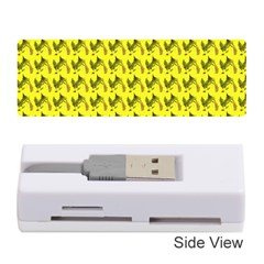 Fern Pattern 2 Yellow Memory Card Reader (stick) by violetheavensky