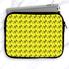 Fern Pattern 2 Yellow Apple Ipad 2/3/4 Zipper Cases by violetheavensky