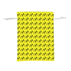 Fern Pattern 2 Yellow Lightweight Drawstring Pouch (l) by violetheavensky