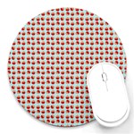 Kawaii Jam Pattern Aqua Round Mousepads Front