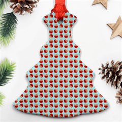 Kawaii Jam Pattern Aqua Christmas Tree Ornament (two Sides)