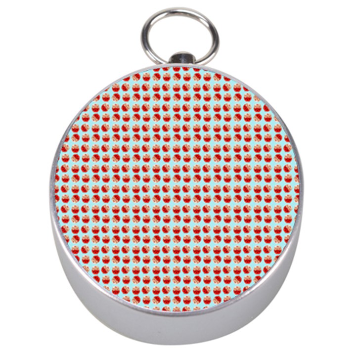 Kawaii Jam Pattern Aqua Silver Compasses