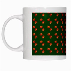 Kawaii Pumpkin Patt Green White Mugs by violetheavensky