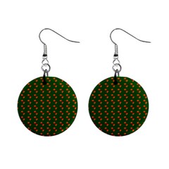 Kawaii Pumpkin Patt Green Mini Button Earrings