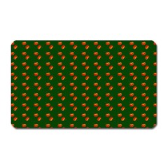 Kawaii Pumpkin Patt Green Magnet (rectangular) by violetheavensky