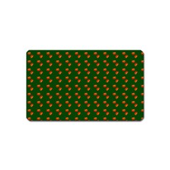 Kawaii Pumpkin Patt Green Magnet (Name Card)