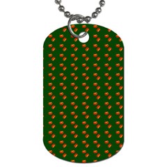 Kawaii Pumpkin Patt Green Dog Tag (One Side)