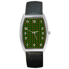 Kawaii Pumpkin Patt Green Barrel Style Metal Watch by violetheavensky