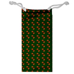 Kawaii Pumpkin Patt Green Jewelry Bag by violetheavensky