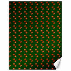 Kawaii Pumpkin Patt Green Canvas 12  x 16 