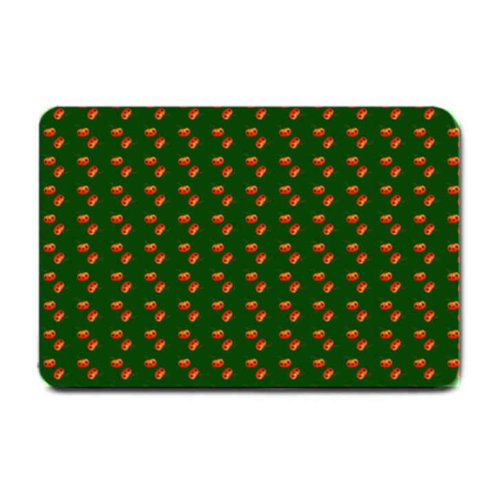 Kawaii Pumpkin Patt Green Small Doormat 