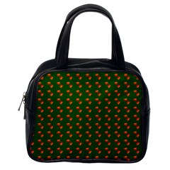 Kawaii Pumpkin Patt Green Classic Handbag (one Side) by violetheavensky