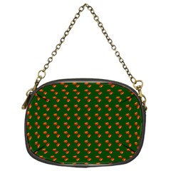 Kawaii Pumpkin Patt Green Chain Purse (one Side) by violetheavensky