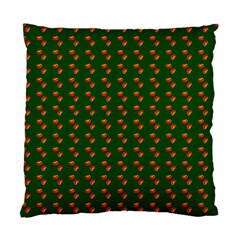 Kawaii Pumpkin Patt Green Standard Cushion Case (two Sides) by violetheavensky