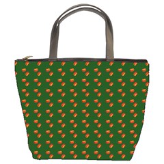 Kawaii Pumpkin Patt Green Bucket Bag