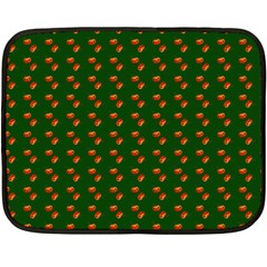 Kawaii Pumpkin Patt Green Double Sided Fleece Blanket (mini)  by violetheavensky