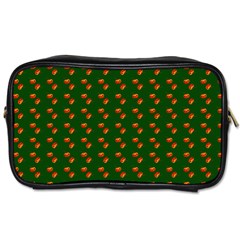 Kawaii Pumpkin Patt Green Toiletries Bag (one Side) by violetheavensky